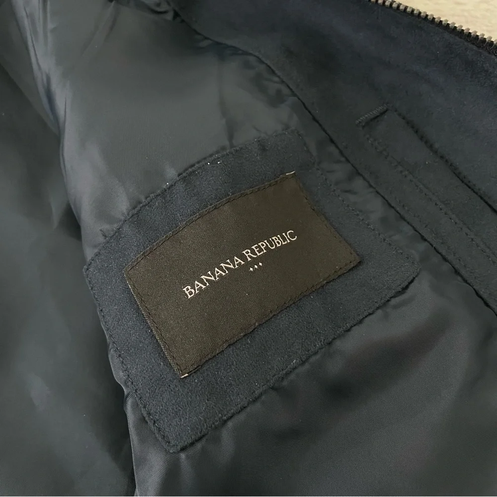Banana Republic Navy Suede Jacket (Men’s Size M) - Picture 6 of 6